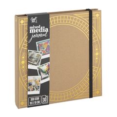 Notebook media mixtă Nassau | Brown and gold
