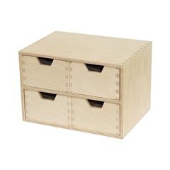 Organizator din lemn cu sertare 28.4x20.5x19 cm