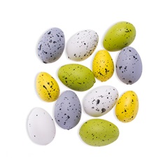 Oua de prepelita din plastic 3.5 x 2.5 cm - 24 bucati