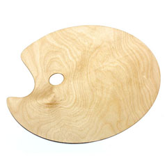 Paleta ovală din lemn - 30x40 cm