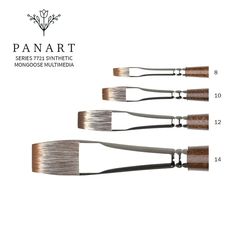 PanArt 7721 Perie plată - peri sintetici Mongoose | Diverse mărimi