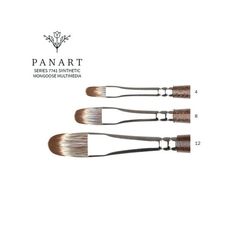 PanArt 7741 Perie Filbert - peri sintetici Mongoose | Diverse mărimi