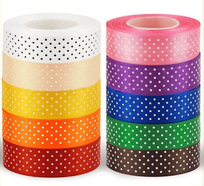 Panglică cu buline 25 mm | selectează culoarea