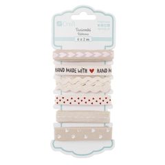 Panglici de bumbac "Handmade with Love"