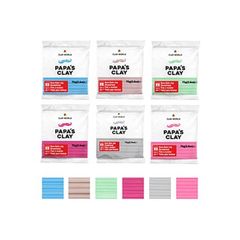 Papa's Clay Pastel Clay Set de argile polimerice