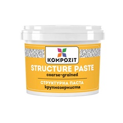 Pastă de structurare albă cu granulație grosieră de la Kompozit | Diverse volume