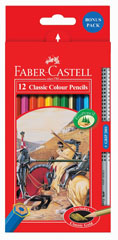 Creioane colorate Castell set - 12 culori + Creion GRIP 2001 GRATIS