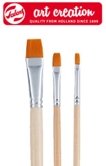 Pensule ArtCreation - fibre sintetice - set 3 piese