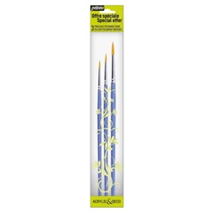 Pensule de pictura sintetice Pebeo - set de 3 piese