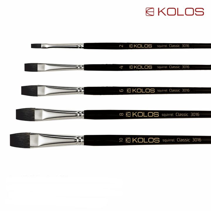 Perie de păr Kolos Classic 3016 Flat Squirrel | Diverse mărimi