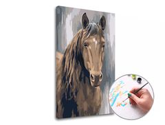 Pictură după numere Brown Stallion | dificultate scăzută