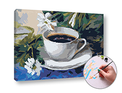 Pictură după numere CAFEA DE DIMINEAȚĂ | dificultate scăzută