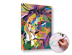 Pictură după numere COLOUR LION | dificultate scăzută