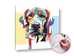 Pictură după numere DOG LOVELY | dificultate scăzută