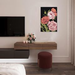 Pictură după numere FLOWER GARDEN | dificultate scăzută SPECIAL BLACK EDITION