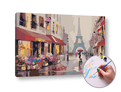 Pictură după numere GIFT IN PARIS | dificultate scăzută