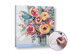 Pictură după numere JOY OF FLOWERS | dificultate scăzută