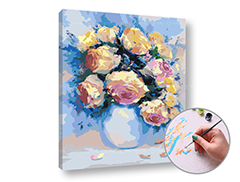 Pictură după numere ROSES IN THE PASSION | dificultate scăzută