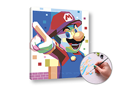 Pictură după numere SUPER MARIO | dificultate scăzută