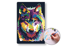 Pictura după numere THE WOLF'S VIEW | dificultate scăzută