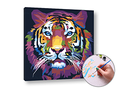 Pictură după numere TIGER JUNGLE | dificultate scăzută