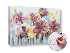 Pictura prin numere FLORI ABSTRACT | dificultate scăzută