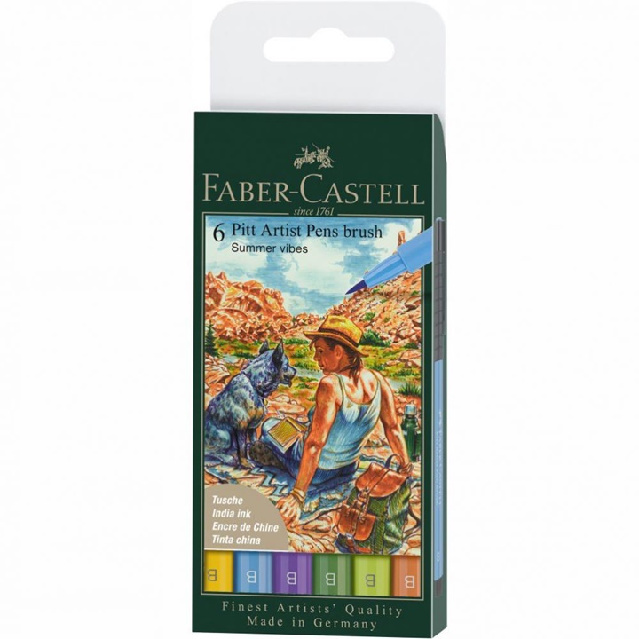 PITT markere artistice brush set Vibrațiile verii  | 6buc