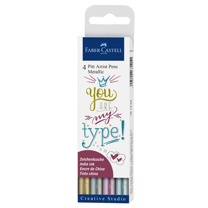 PITT markere artistice Metallic set My type  | 4buc