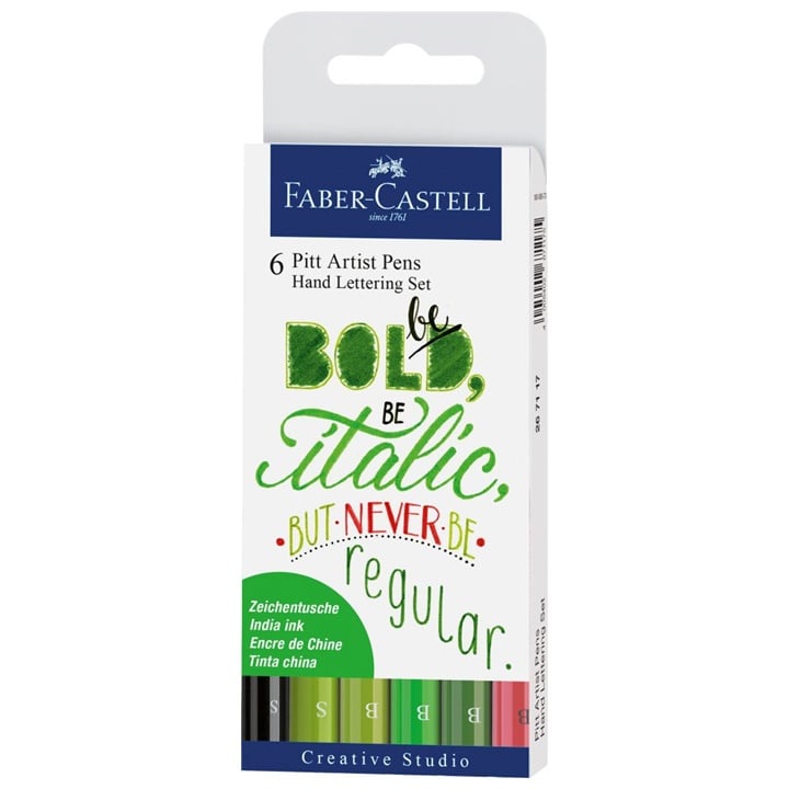PITT markere artistice set Hand Lettering Bold  | 6buc