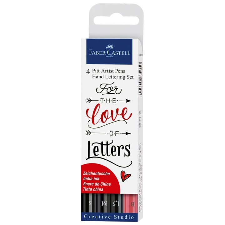 PITT markere artistice set Hand Lettering Love  | 4 buc.