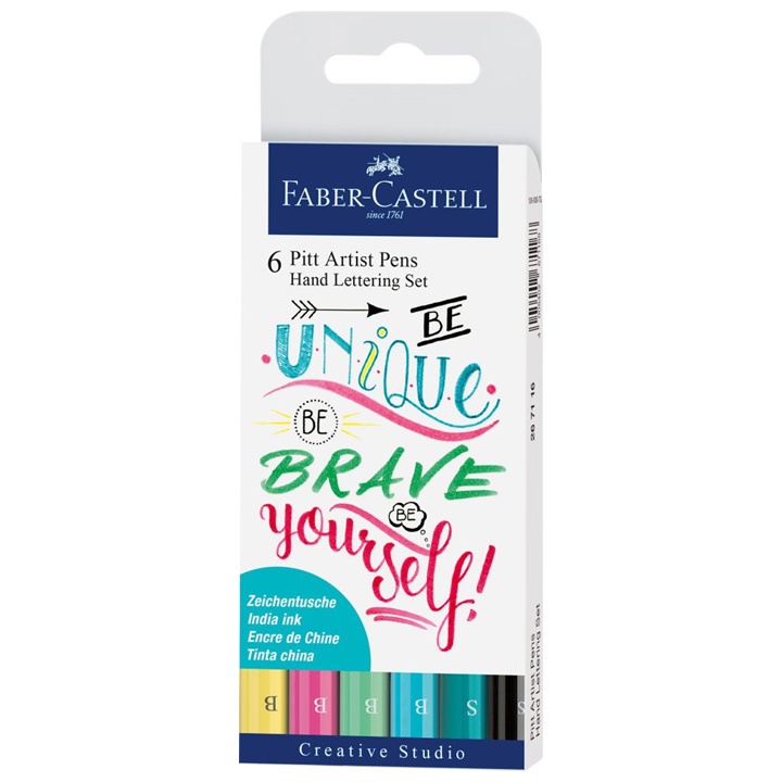 PITT markere artistice set Hand Lettering unic  | 6 buc