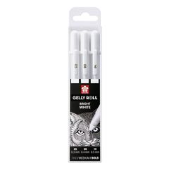 Pix cu gel Sakura Gelly Roll bright white - 3 buc | seturi diferite