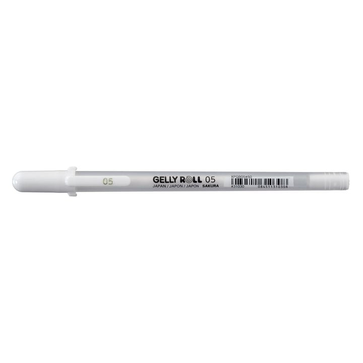 Pixuri cu gel Sakura Gelly Roll nuanțe de alb | grosimi diferite