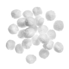 Pomi de lalea pentru artizanat | 24 buc, alb, 2 cm