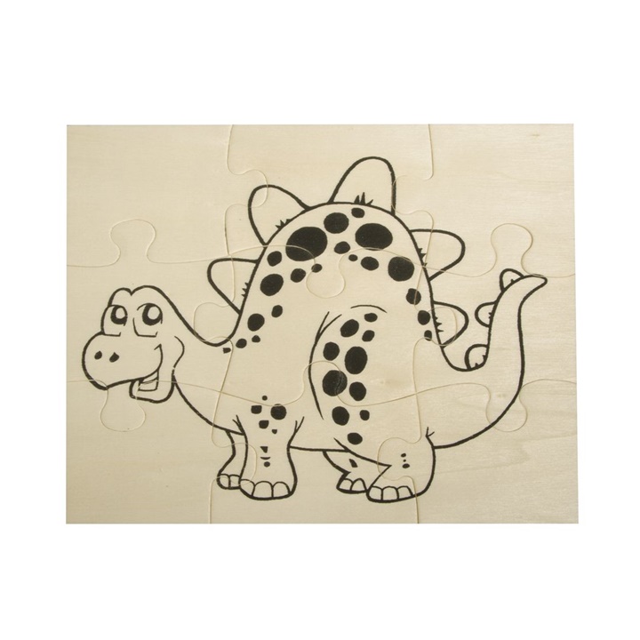 Puzzle din lemn - dinozaur 17.6 x 14.7 cm