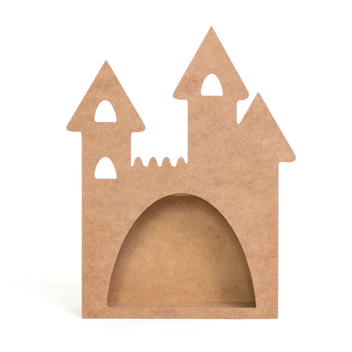 Raft în formă de castel din MDF 45 x 30 x 8 cm