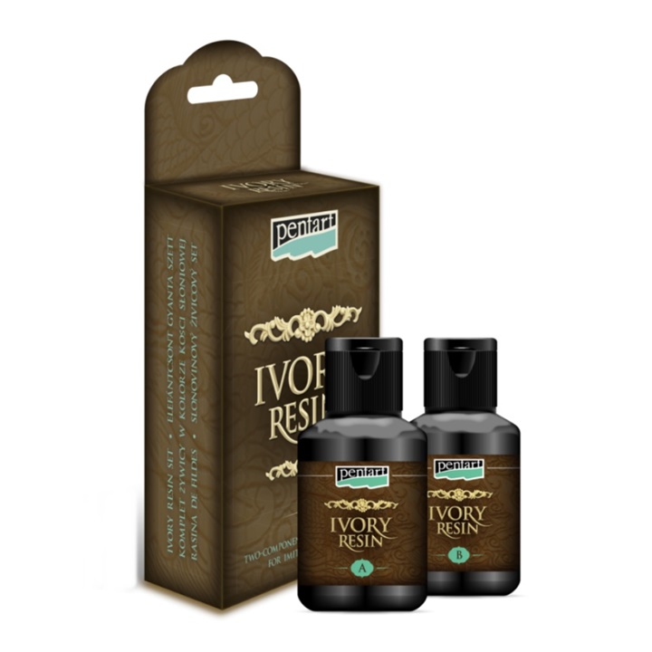 Rasina imitatie de fildes - Ivory Resin / set 2 x 40 ml 