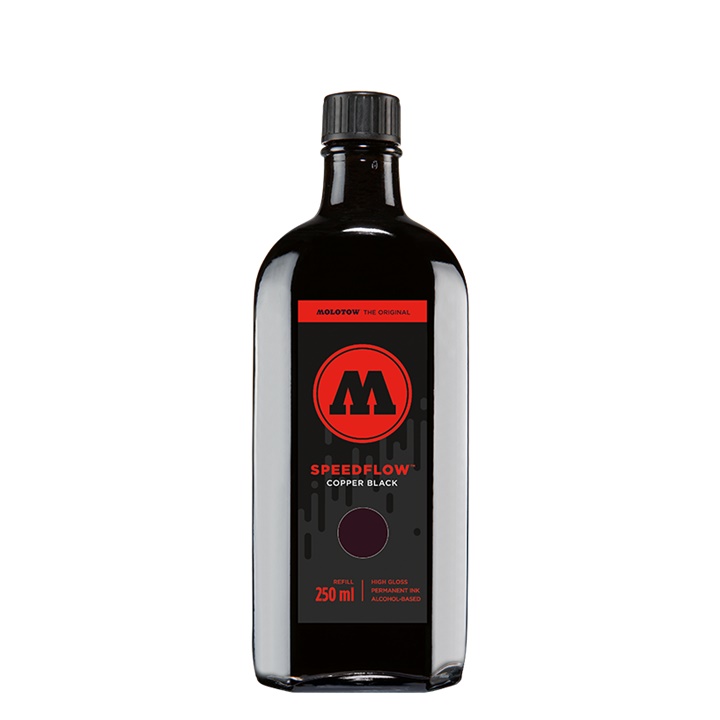 Rezervă SPEEDFLOW COCKTAIL MOLOTOW - shiny black 250 ml