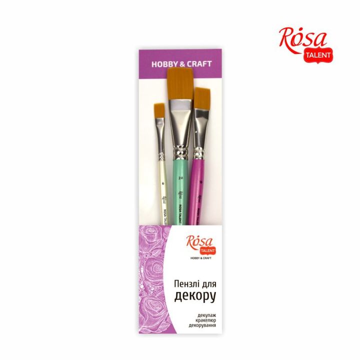 ROSA TALENT Hobby & Craft Set de pensule plate