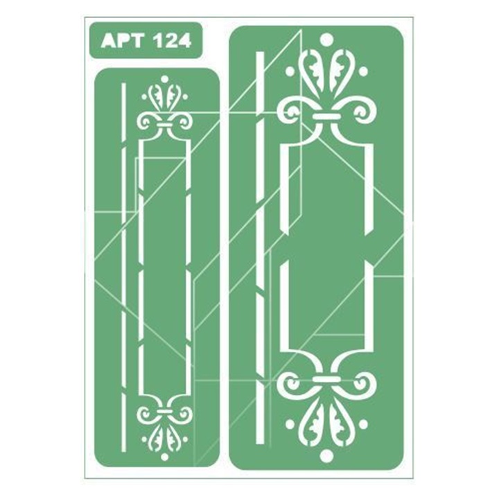 Șablon autoadeziv Ornament 18,5 x 13 cm