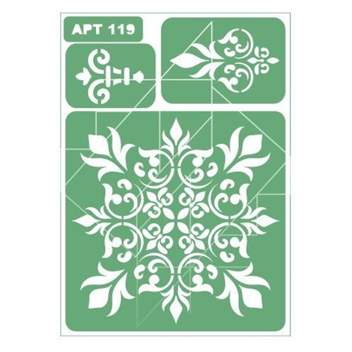Șablon autoadeziv Ornamente 19 x 13,5 cm