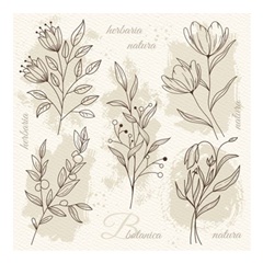 Șervețele bej Flower Illustration Decoupage