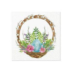 Șervețele decoupage - Easter basket catkins  - 1 buc