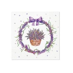 Șervețele decoupage - Lavender Basket  - 1 buc