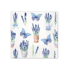 Șervețele decoupage - Lavender Butterflies  - 1 buc