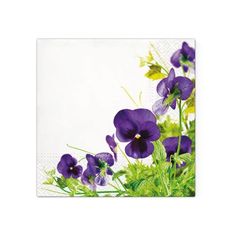 Șervețele decoupage - Pansies Frame  - 1 buc