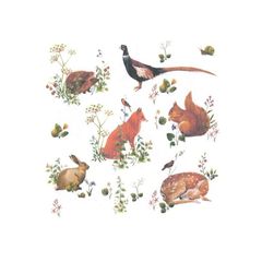 Șervețele decoupage - Wild Forest Animals  - 1 buc