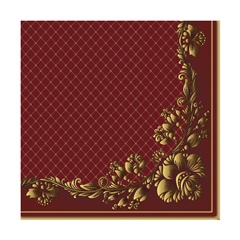 Servetele eco pentru decoupage Gold Frame and Net on Crimson - 1 buc