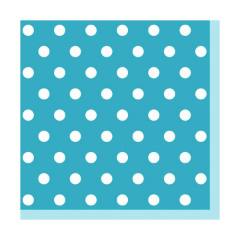 Șervețele pentru decoupage - Albastru cu puncte albe - 1 produs