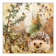 Șervețele pentru DECOUPAGE - Autumn Hedgehog - 1 buc